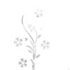 3D Mirror Flower Wall Decal Murals Housewarming Gift Crafts Minimalist Acrylic Ornament Art