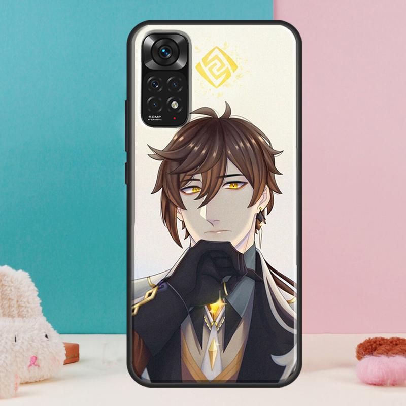Zhongli Genshin Impact Case For Xiaomi Redmi Note 13 12 Pro 14 11 9 10 9S 10S 11S 12S Redmi 14C 13C 10C 12C Cover