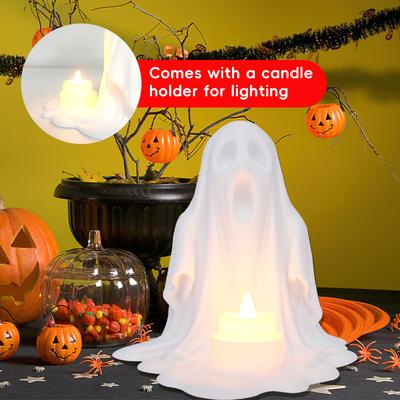 Halloween Ambiance Decoration Desktop Atmosphere Mischief Spooky Candlesticks