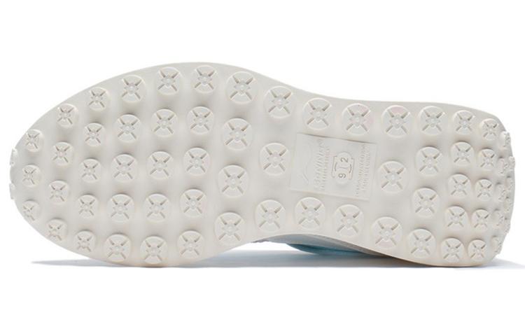 Li Ning Fangyuan Classic Low Top Sports Casual Shoes Women's White Blue AGCS018-3