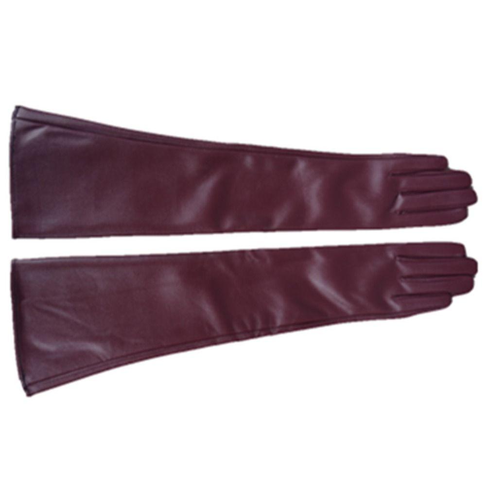 Warm halten Lange Ellbogenhandschuhe Elegante Lacklederhandschuhe Halloween-Kostüm