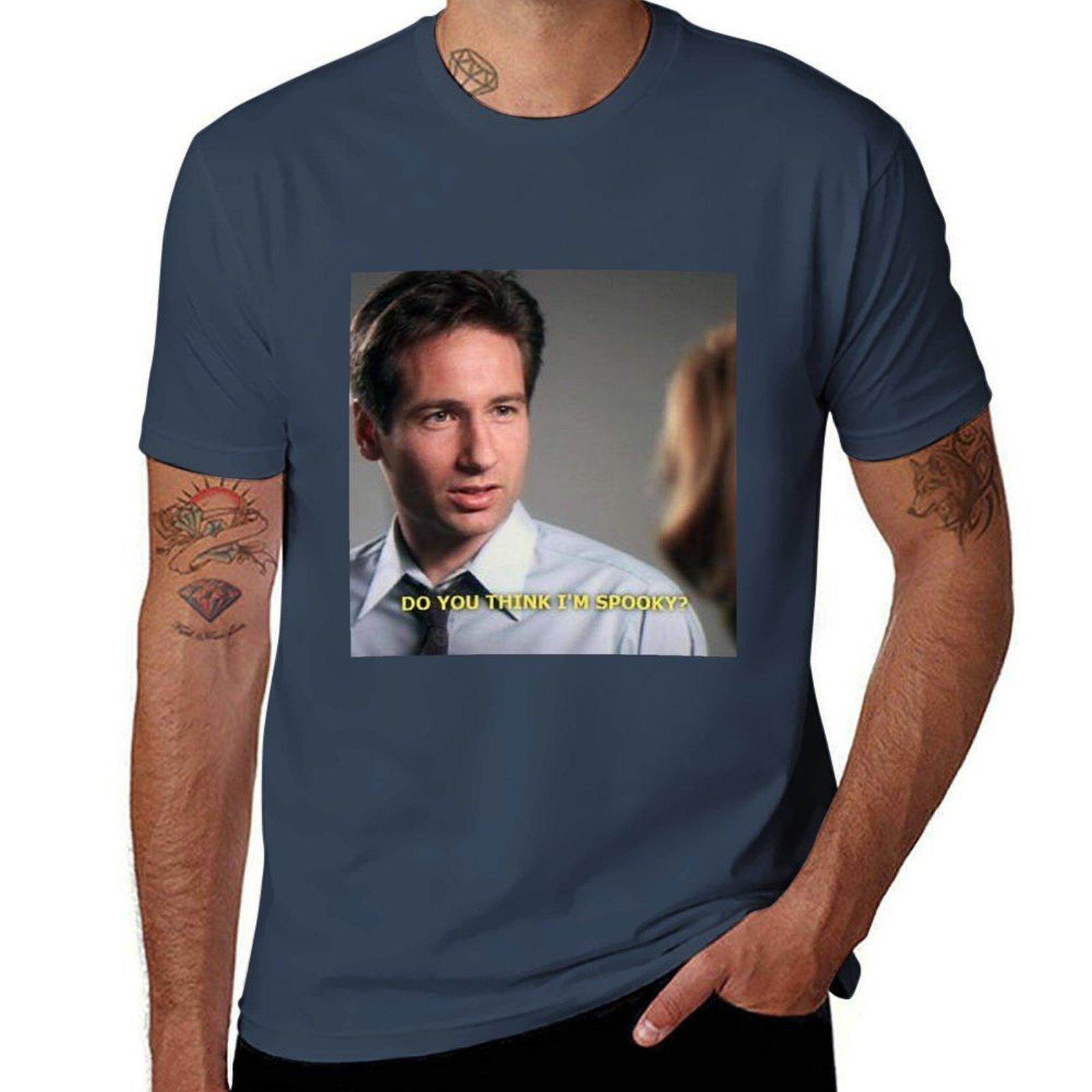 Spooky Mulder TShirt Basic Short Sleeve Cotton Blend TShirt S