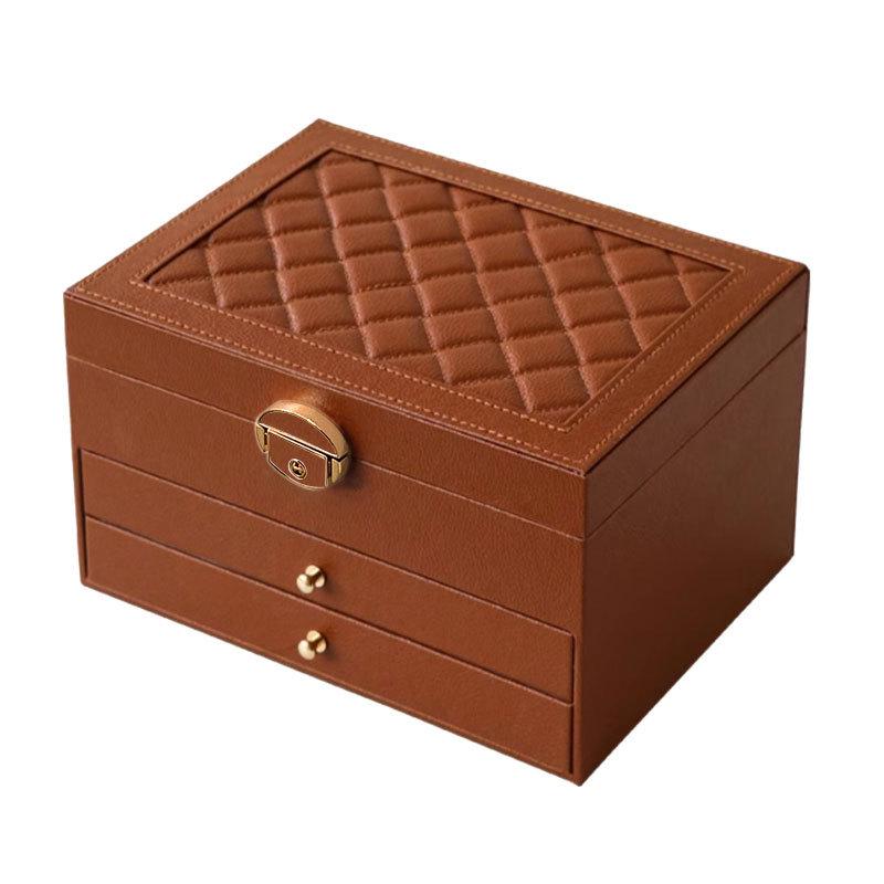 Luxury Multi-Layer Anti-Oxidation Jewelry Storage Box with Large Capacity for Earrings
