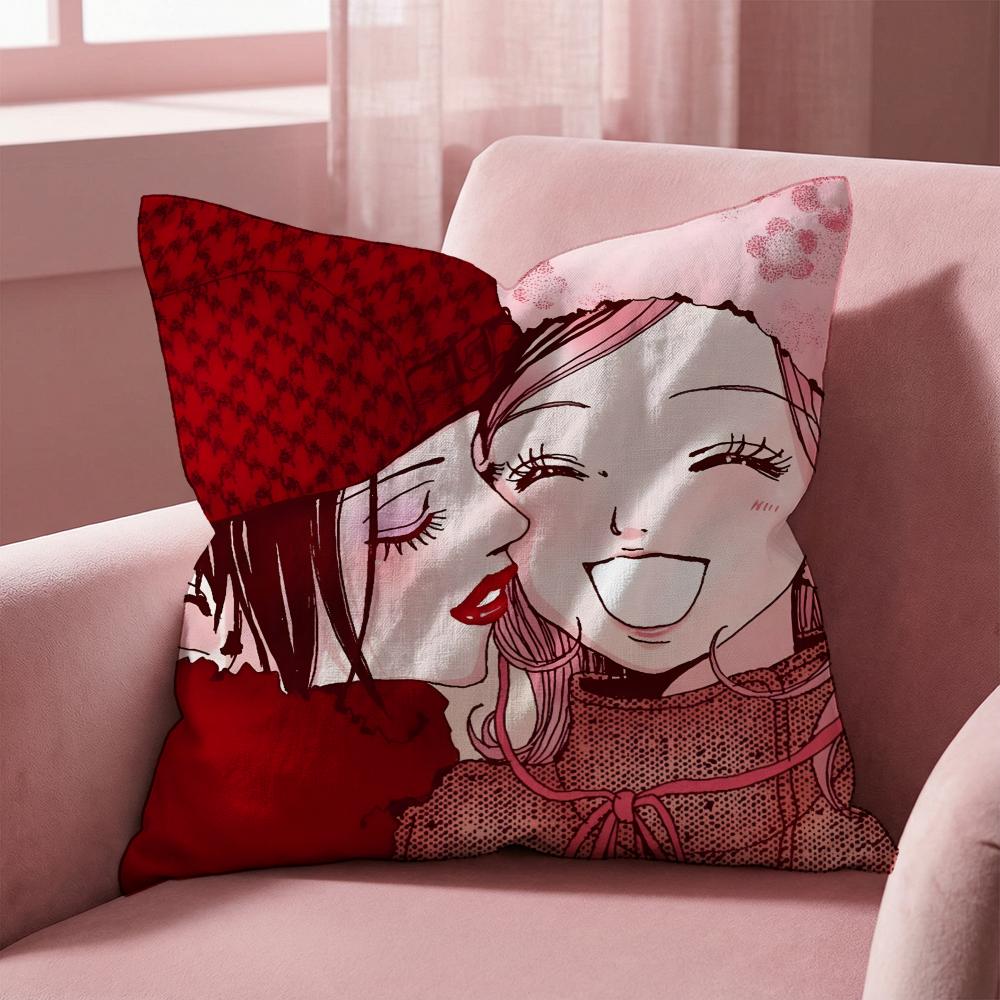 Anime N-N-NANA Cushion Cover Multi-Scene Pillow Cover for Home & Car - Reversible, Soft & Durable for Daily Use