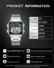 SANDA 6196 Luxury Men's Electronic Watch with Multi Functional Luminous Dial Calendar Waterproof Fashion Men's Digital Watch
