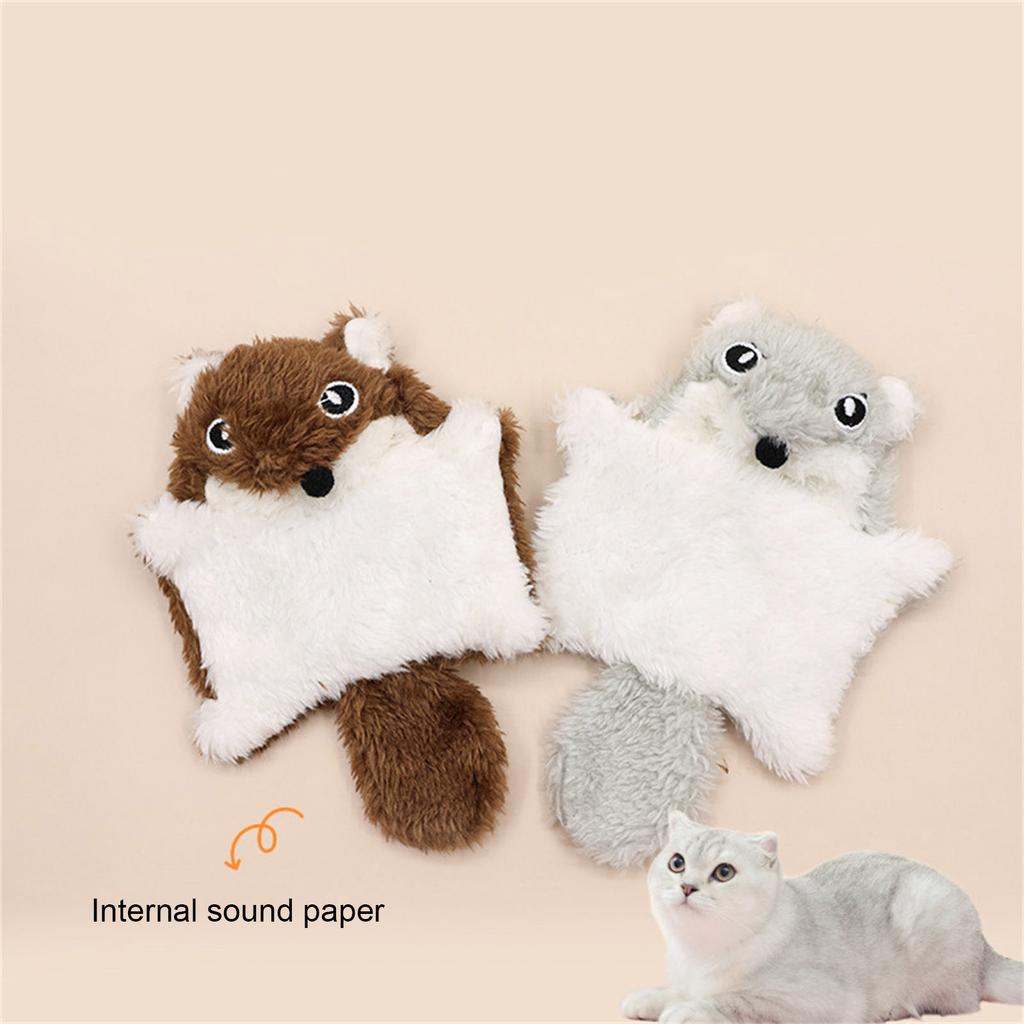 2PCS Interactive Plush Mouse Teaser Toy for Cats with Crinkle Paper Sound and Soft Teething Toy for Indoor Entertainment