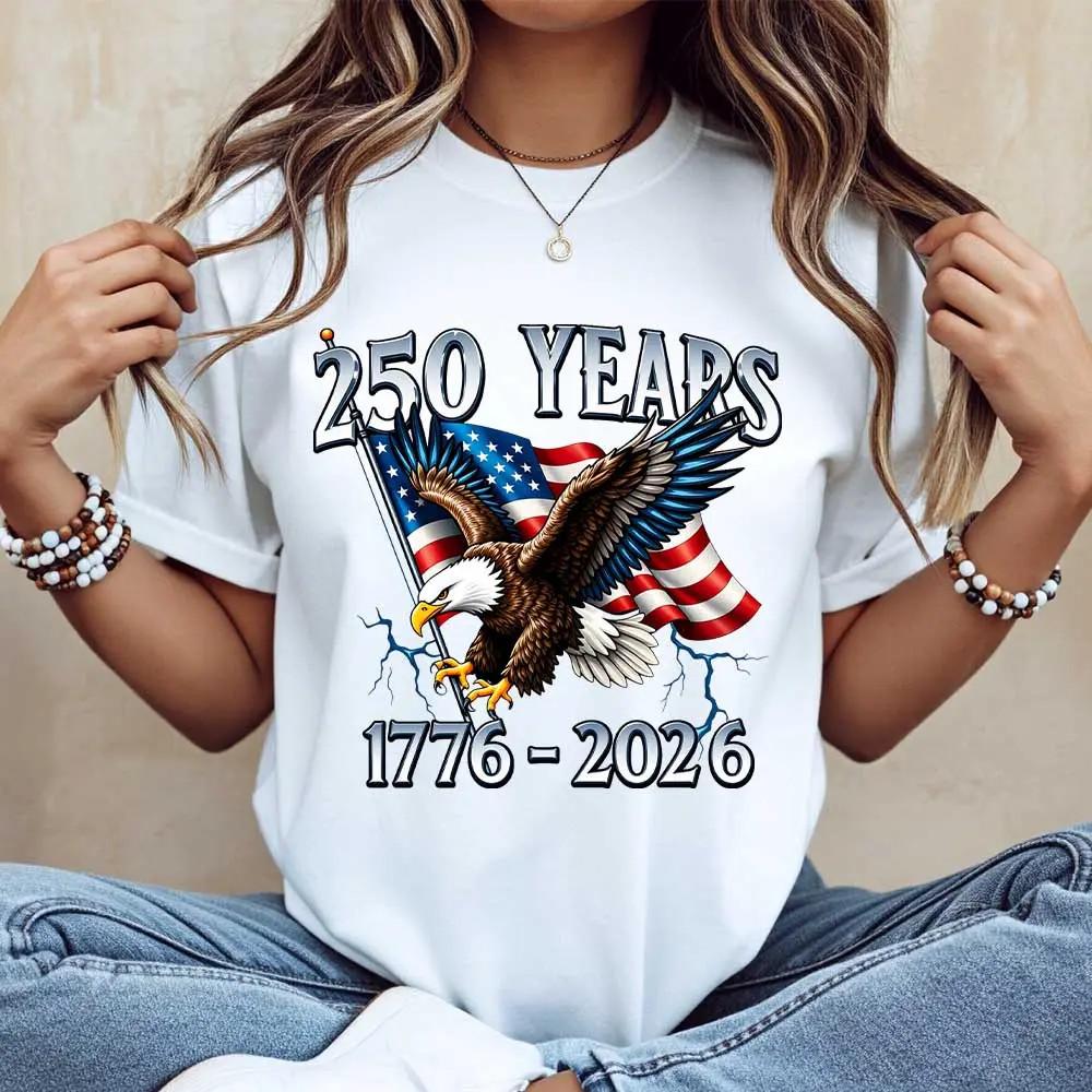 Memorial Day T-shirt American Eagle Independence Day 250 Years 1776 2026 T-Shirt Unisex T-Shirt XL