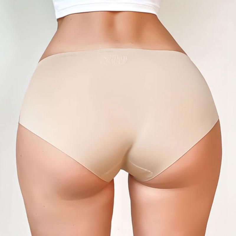 7A Bacteriostatic Seamless Panties for Women Mid Waist Maillard Color Briefs Soft and Comfortable Underwear M-XL