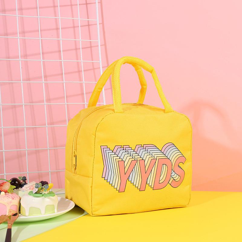 Large Capacity Cartoon Bento Bag Oxford Cloth Lunch Tote Insulated Storage Canvas Lunch Box Bag