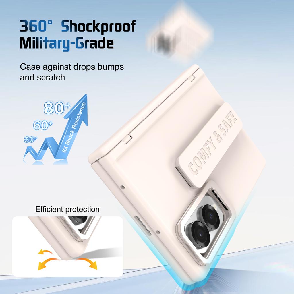 For Samsung Z Fold 8 Ultra 4 5 6 7 Case Full Hinge Protection Built-in Kickstand Hand Strap Screen Protector Shockproof Cover