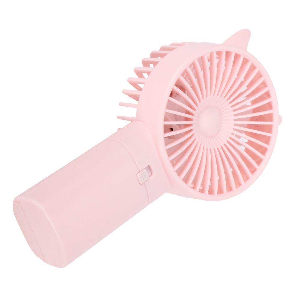 Mini Pink Handheld Fan – Portable, Quiet, 15x8x4cm
