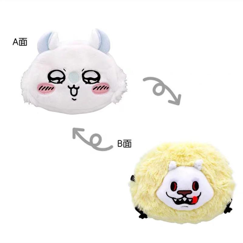 Adorable Plush Storage Pencil Case Double-sided Cartoon Animal Design Soft Plush