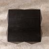 60CM Height Three-dimensional Embossed Pattern Design Retro Side Table Retro Wooden Nightstand Black,No Assembly Required
