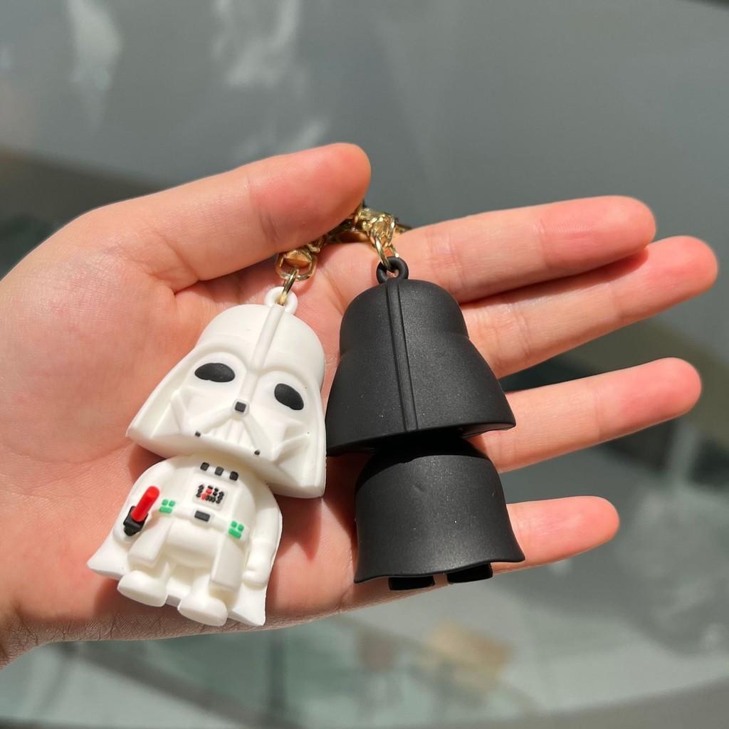 Adorable Cartoon Darth Vader Car Keychain Cute Pvc Soft Pendant Key Accessory