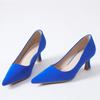 High Heels Women's Spring and Summer New Black Suede Light Mouth High Heels Pumps Women Solid Color Pointed Fashion Work Shoes
