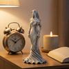 Vintage Hooded Cowl Women Figurine 3D Printed Fishtail Dress Faceless Lady Statue Sculpture Home Office Decoration Ornament