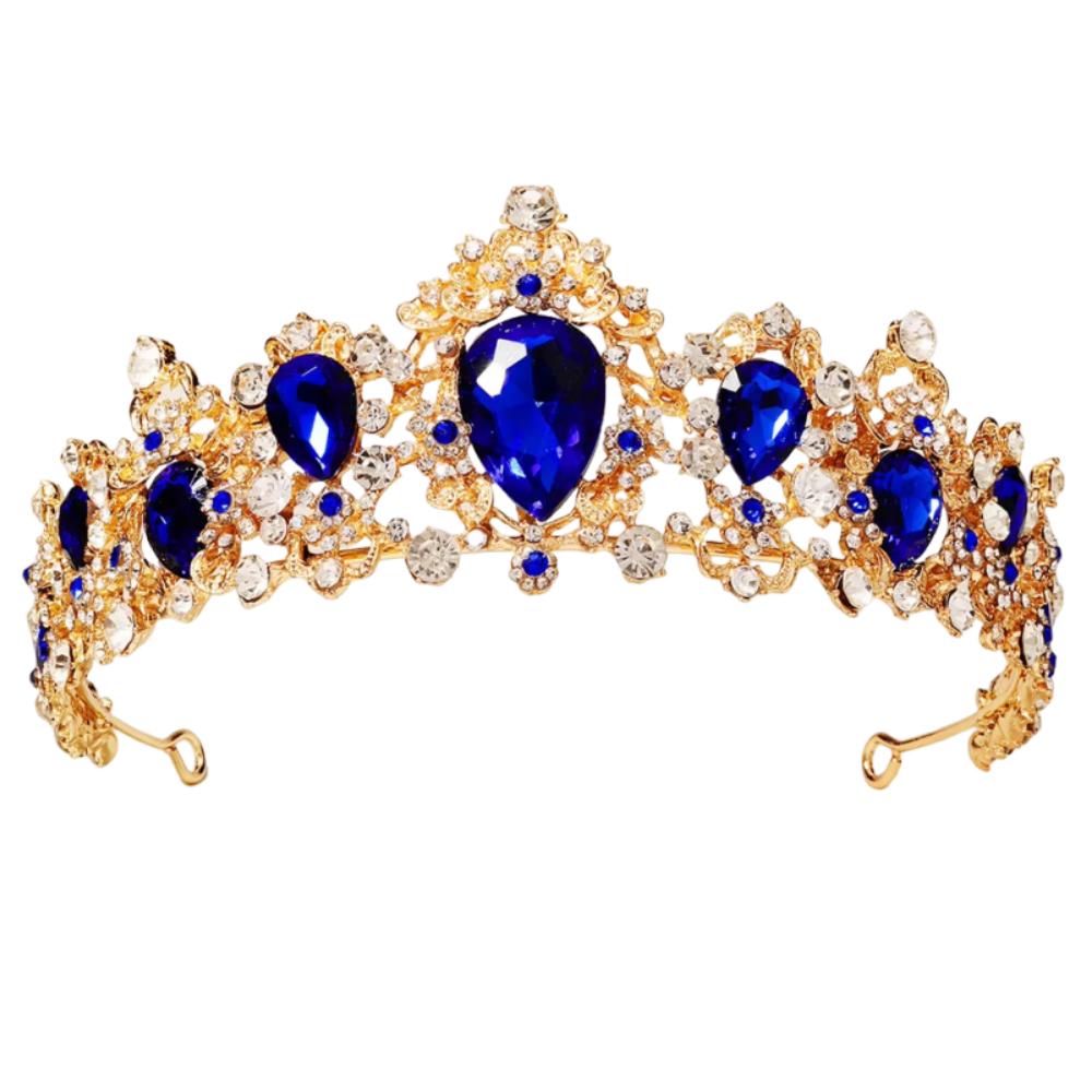 Baroque Bridal Crown Rhinestone Wedding Tiaras Jewelry Queen Princess Crown  Birthday