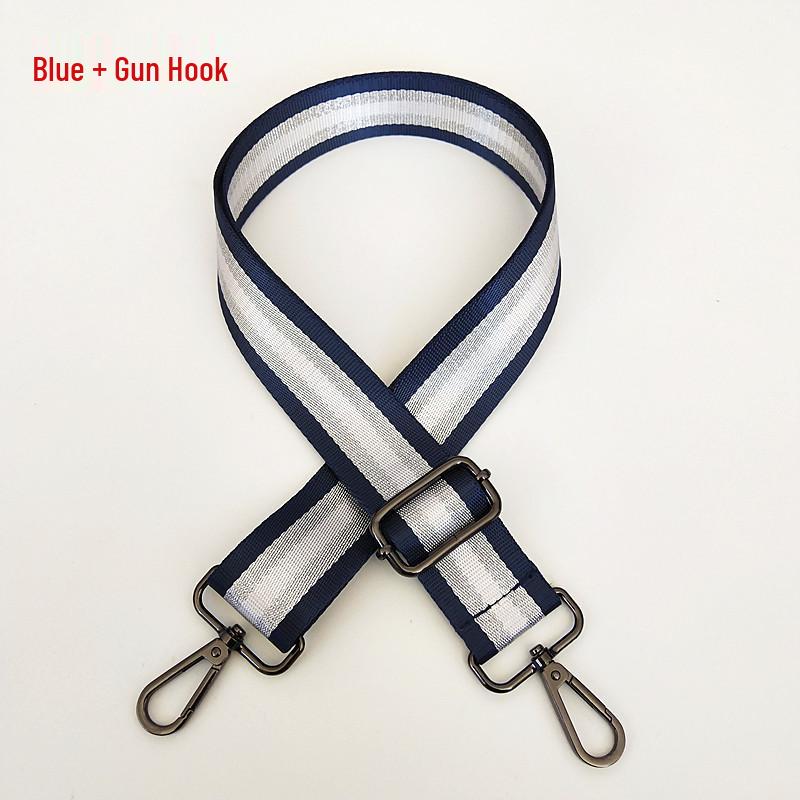 Adjustable 3.8cm Striped Nylon Crossbody Shoulder Strap for Women's Bag Replacement
