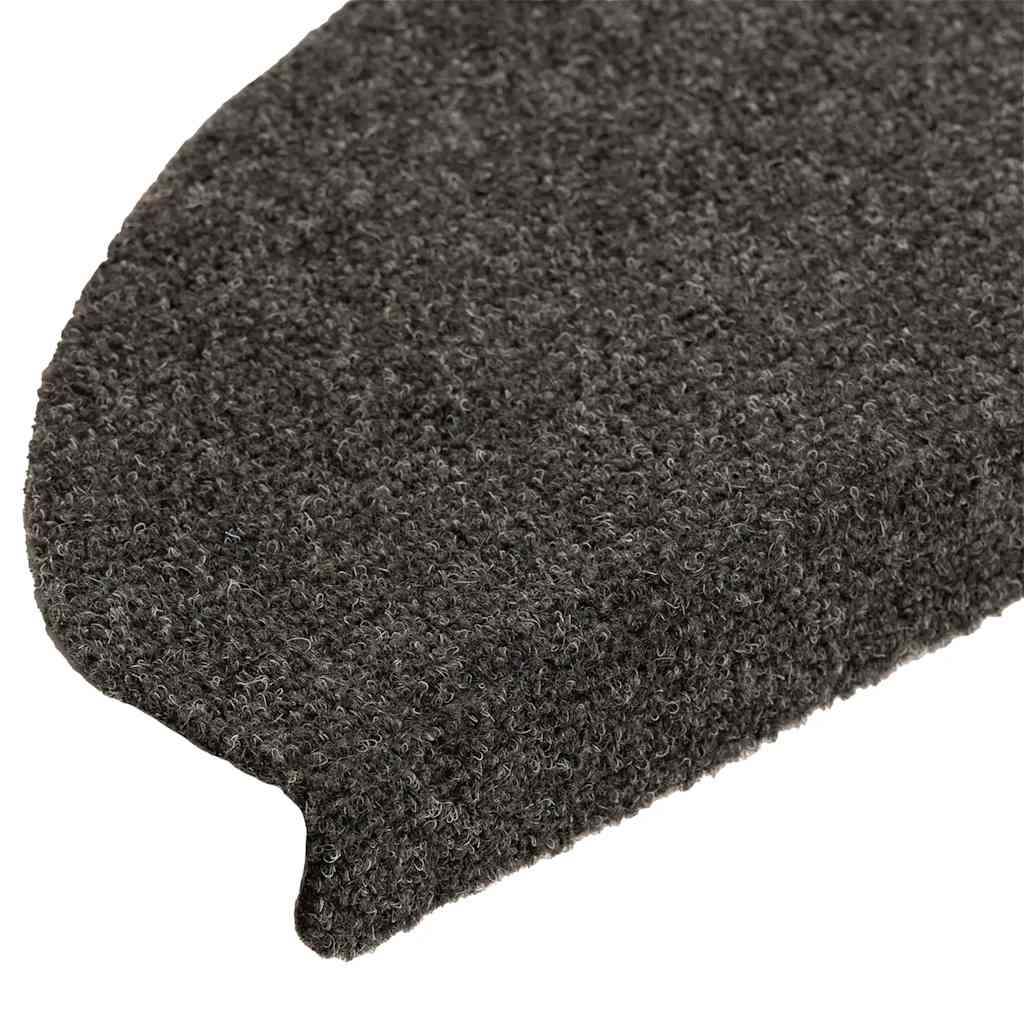 Self Adhesive Stair Treads 20 Pcs 65 X 21 X 4 Cm Anthracite Gray Semi Round Large