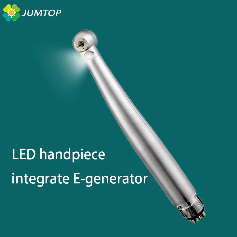 Dental LED High Speed Handpiece Torque Head Air Turbine E-Generator Ceramic Bearing Dentist Tips Triple Water Spray 2/4 Hole