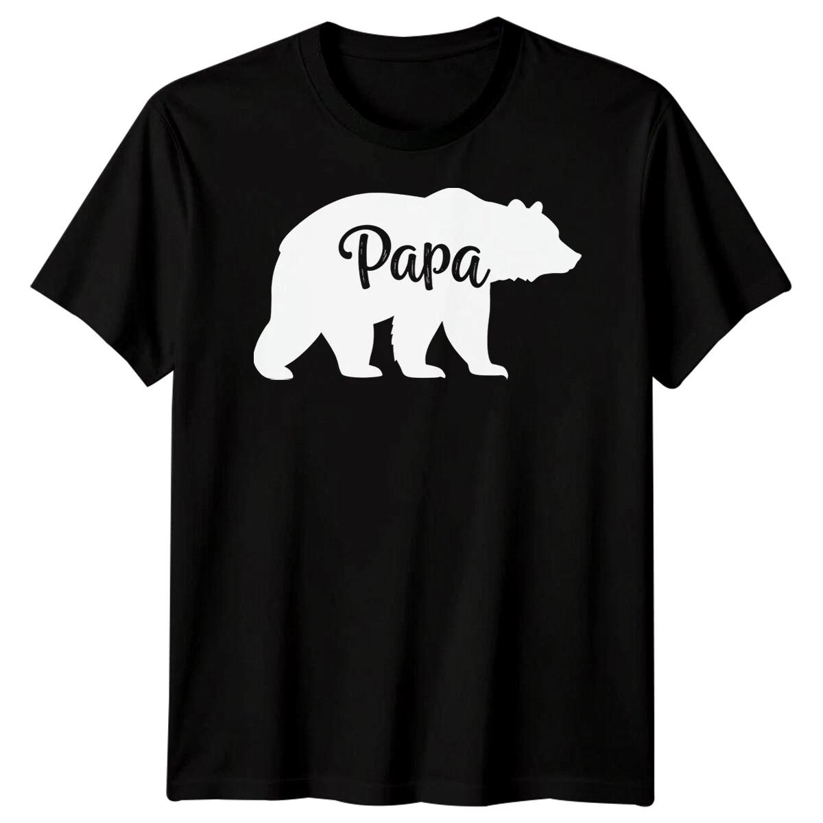 Papa Bear Mens Funny Fathers Day T-Shirt Tee Best Dad Ever Papa Life Daddy #FD 4XL