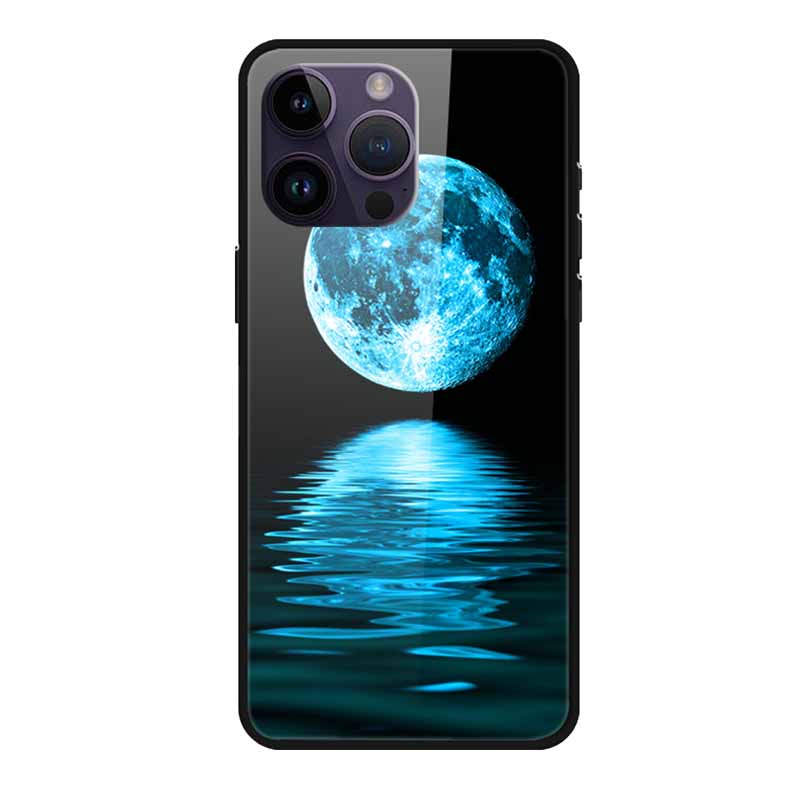 Glass Back Cover For iphone 16 Pro Max Phone Case Soft Bumper Hard Tempered Glass Case For iphone 15 Pro Max Case Funda Shell