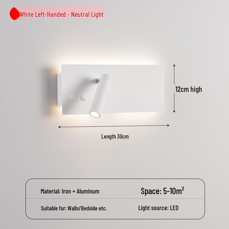 USB Wall Lamp: Modern LED Bedside Reading Light for Living Room, Guest Room, or Hotel