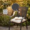 Lot de 4 chaises de jardin empilables en métal et textilène - terrasse/balcon - 120 kg (CA0152)