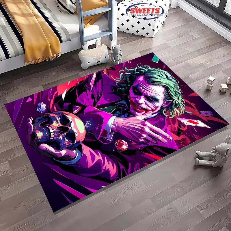 3D Printing Joker Carpet for Bedroom Living Room Children's Room Entrance Door Non-slip Durable Rug, Mashion Washable Mat, Gift