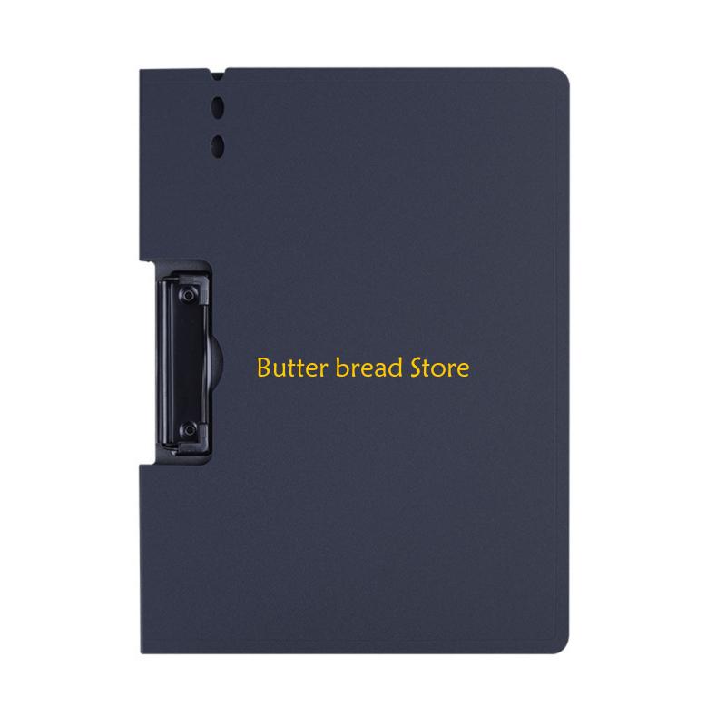 W89C Standard Size Flipping Clipboard Folder With Metal Clip File Organiser wth Writing Board For School Office 12.6x9.25In