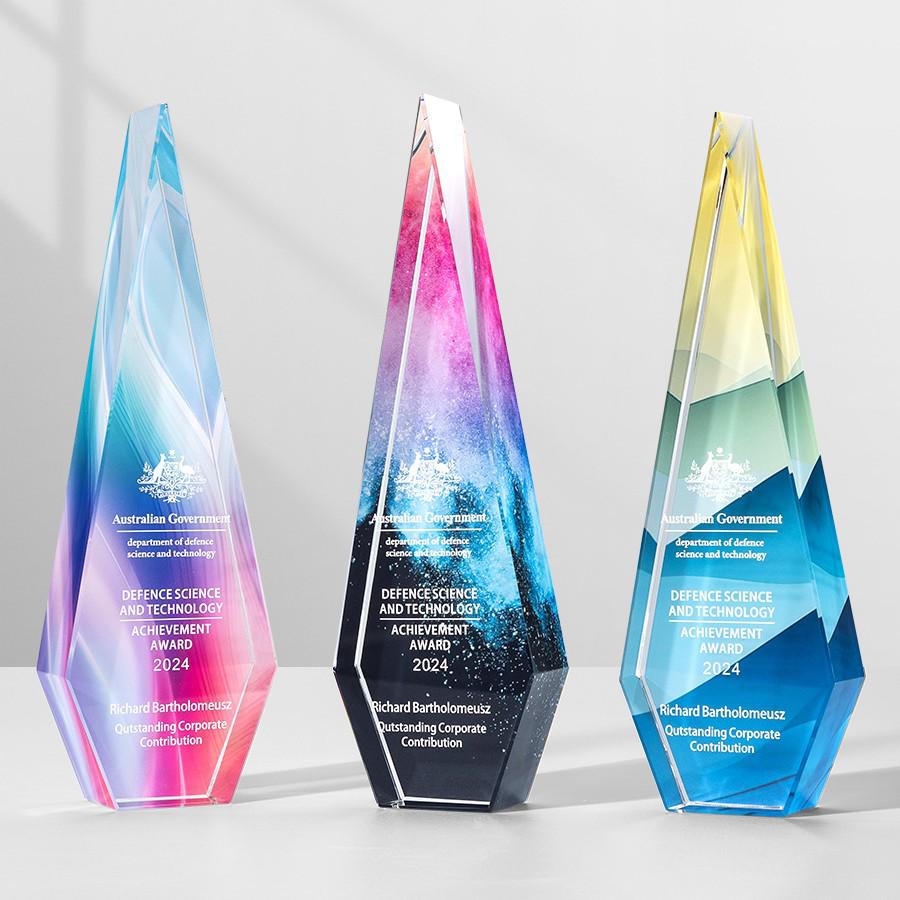Trophée en Cristal Haut de Gamme pour la Récompense de l'Employé Exceptionnel lors de la Réunion Annuelle