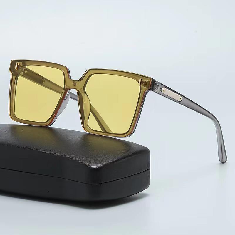 Trendy Square Large Frame Sunglasses for Street Style and Sun Protection