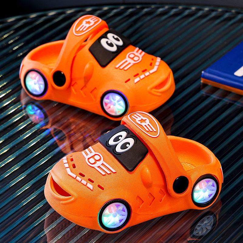 Summer Children's Car Light-emitting Non-slip Soft Bottom Large and Small Children's Bathroom Baby Sandals Slippers Children's Slippers New
