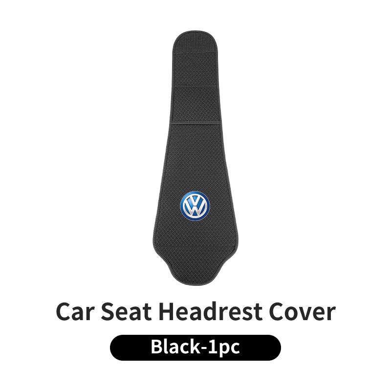 RSQ1 Valve Stems Caps Car Seat Ice Silk Headrest Pillow Case Storage Bag For Volkswagen VW Scirocco Jetta Beetle Golf Passat Polo Tig