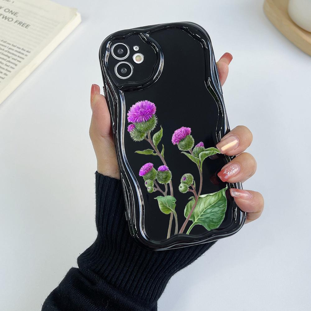 N75 Мягкие волнистые чехлы для телефонов с бабочками и цветами для Samsung A54 A34 A13 — фото 12