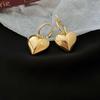2026 Fashion Silver Color Big Heart Pendant Earrings For Women Exaggerated Metal Geometric Huggie Hoop Earrings Jewelry Gift