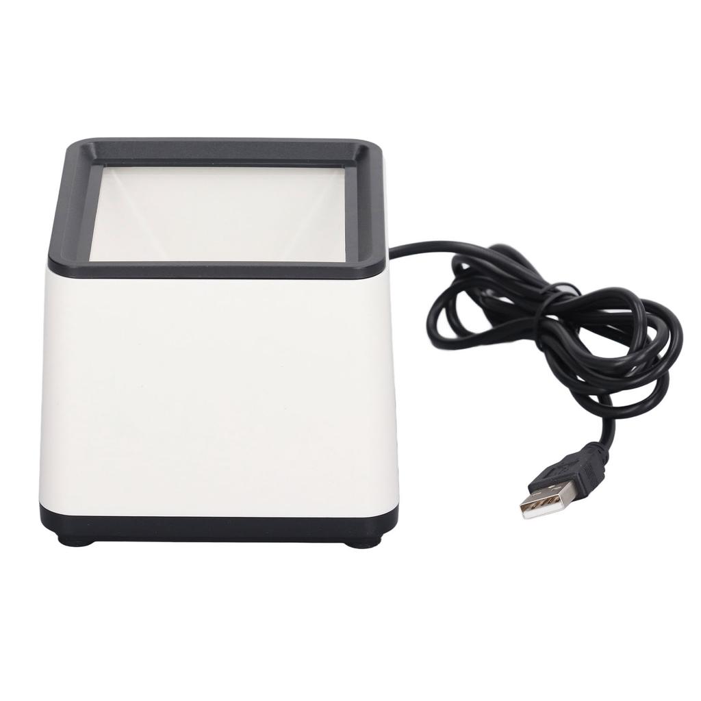 Hands Free Barcode Scanner Voice Announcement Quick Response 2D Desktop Barcode Reader for Business