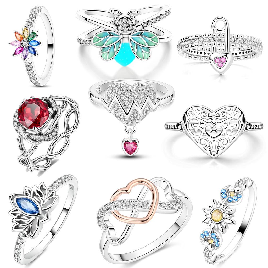 copper Women Rings Sparking Zirconium Ring LOVE Wedding Rings Ideal For Engagement Jewellery Anniversary Gift High Quality