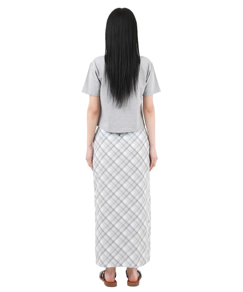 Catharsis Check Pattern Long Skirt Green One Size