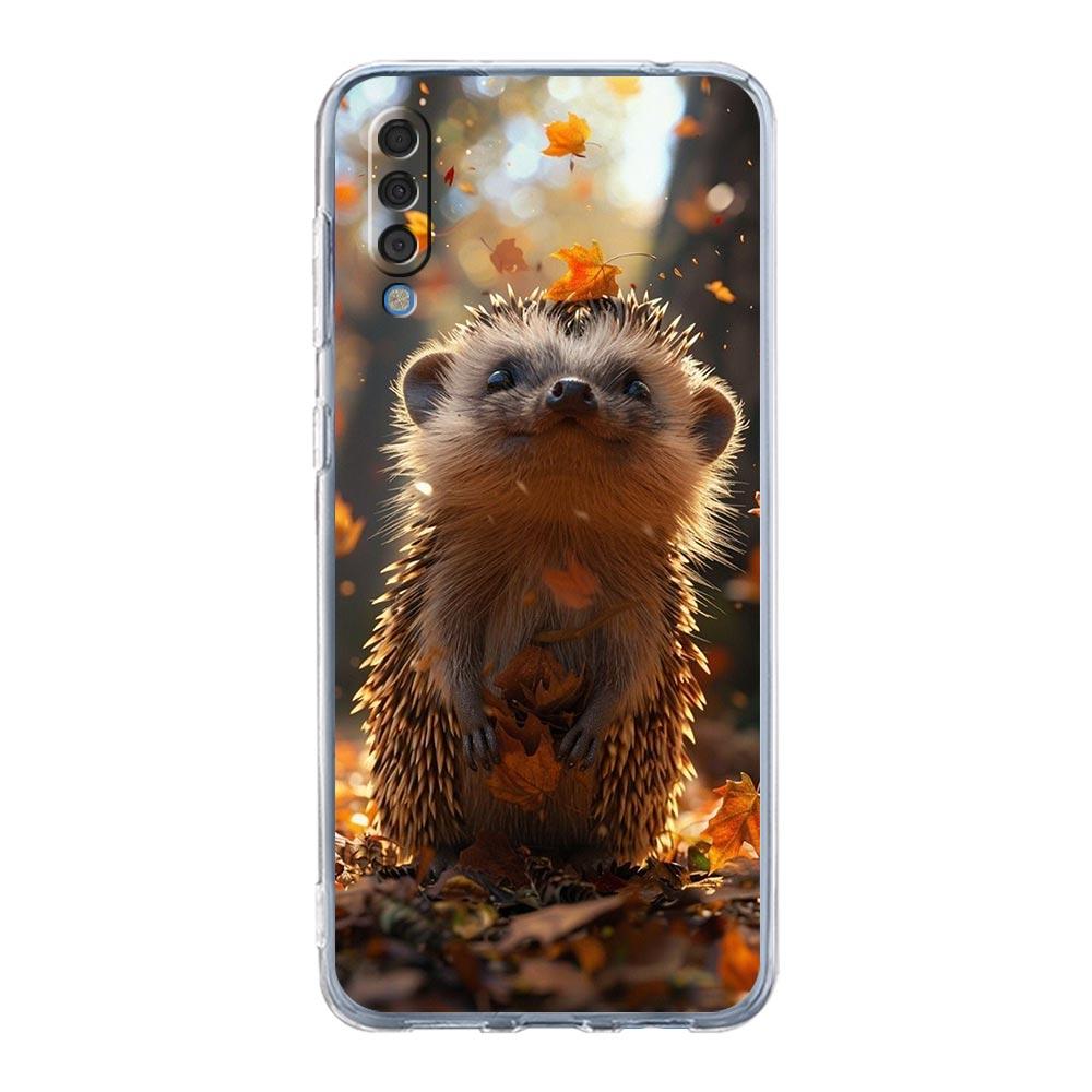 Phone Case For Samsung A56 A36 A26 A16 A14 A12 A22 A32 5G A34 A42 A52 A54 A50 A70 A40 A20S A04S A06 Cover Cute Little Hedgehog