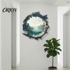 Indoor Outdoor Decorative Sticker 3D Mountain & River Landscape Wall Sticker, PVC Waterproof Mural, Peel And Chinese Style Mural Stick Decals