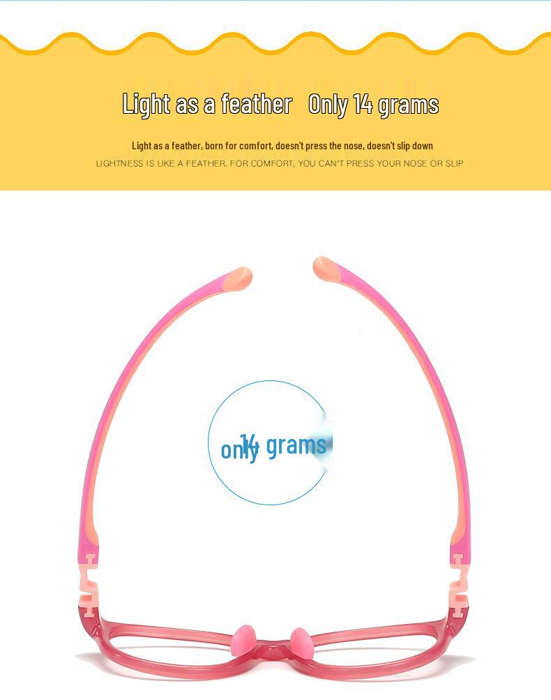 TR Dětské protiskluzové silikonové brýle: Módní brýlové obroučky blokující modré světlo 9109