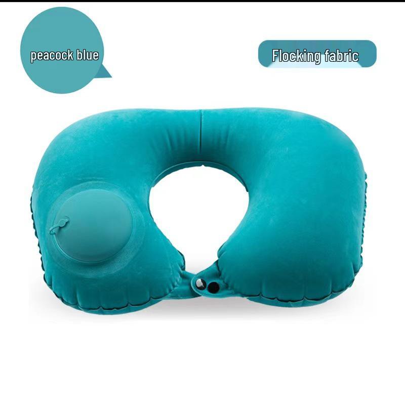 

Portable U-Shaped Inflatable Neck Pillow for Cervical Support, Ideal for Travel and Outdoor Use