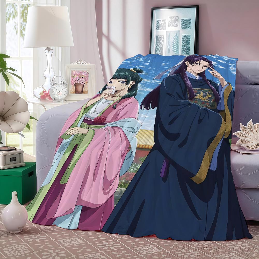 Anime The Apothecary Diaries Blanket For Sofa Office Bed Plane Travel Sleep Read Relax Camping Soft And Warm