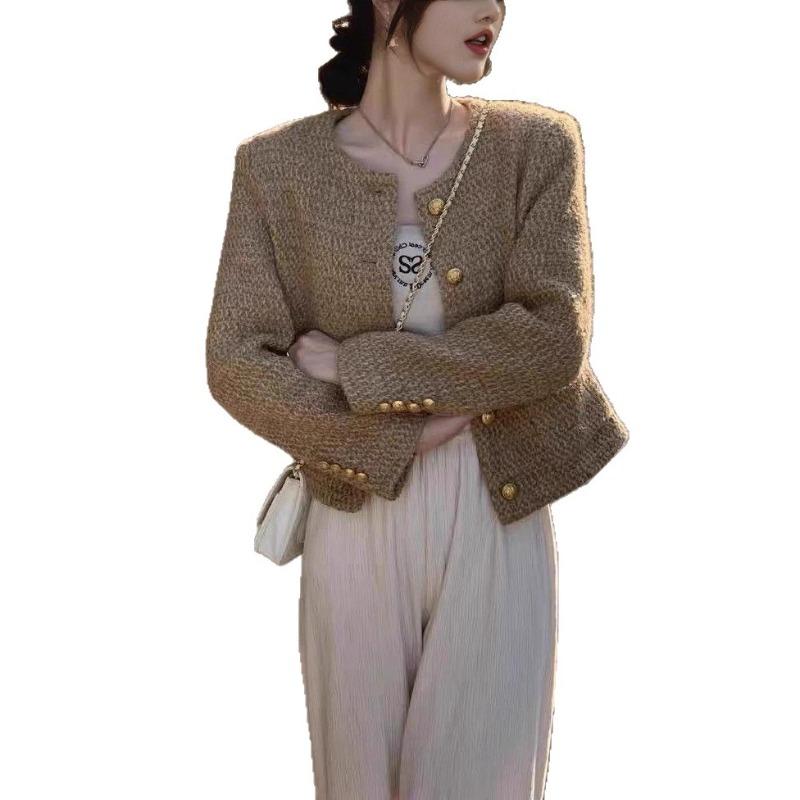Nouveau Haut Femme French Xiaoxiang Haute Qualité Mode Polyvalent Mignon Qin Mode Veste Courte Tendance