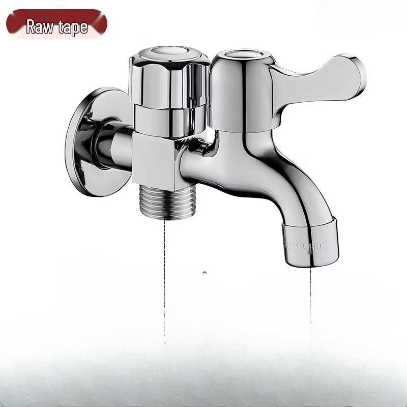 TLXT All-Copper Dual Outlet Washing Machine Faucet