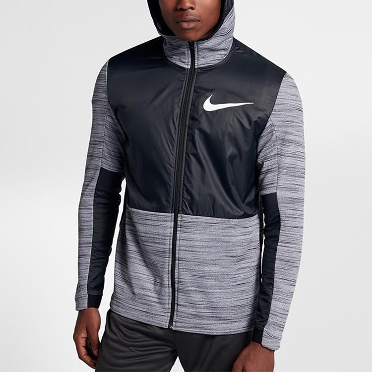Nike Full-Length Zip-Up Basketball Hoodie Jacket Men Outerwear Black 857045-010