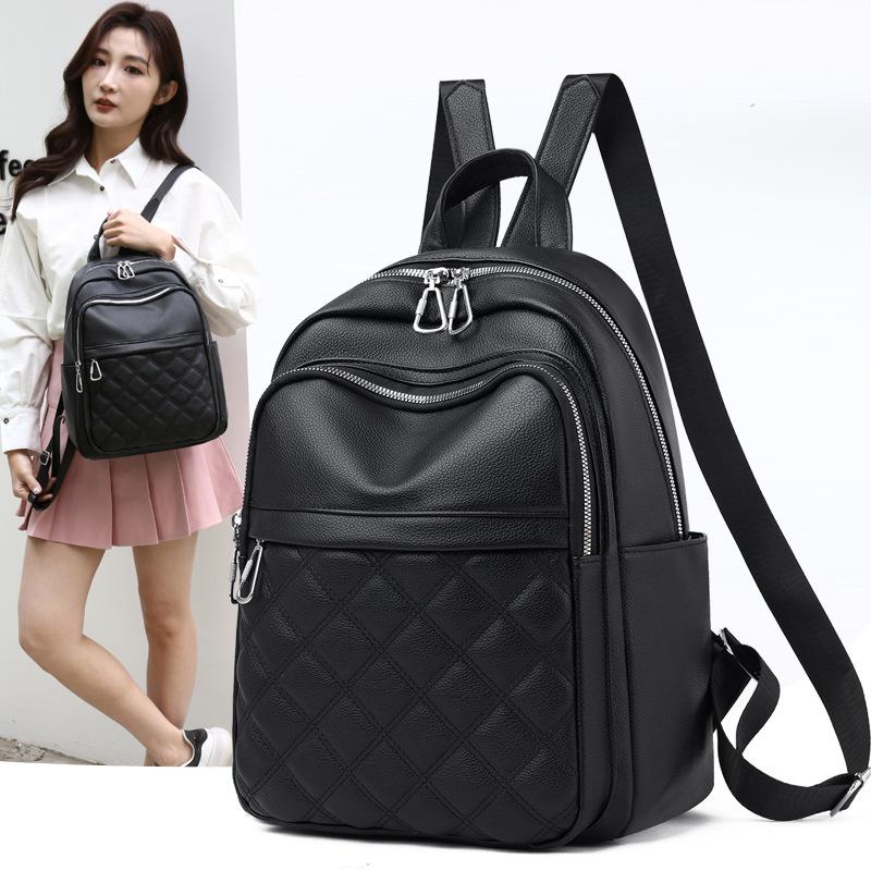Backpack Women's New Spring and Summer Fashion Small Backpack Diamond Embroidered Thread Backpack Women