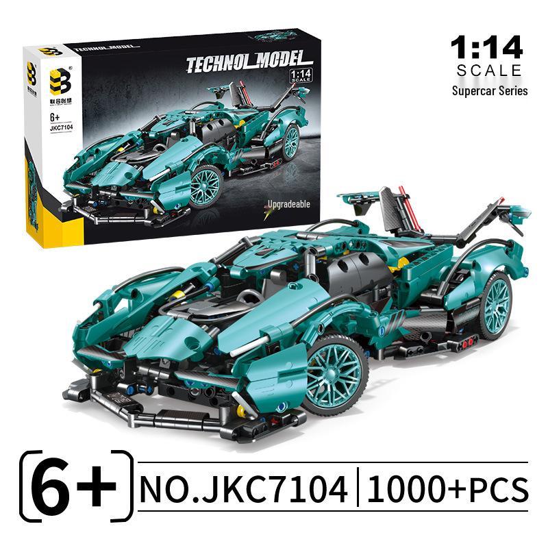 

Сумісний з Lego Зелений Спортивний Автомобіль - Дитяча Освітня Будівельна Іграшка