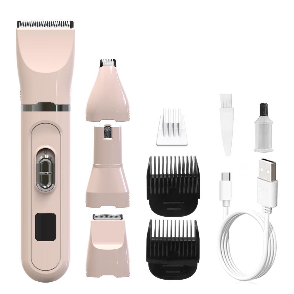 Digital Display Pet Nail Grinder & 4-in-1 Electric Shaver with USB Charging